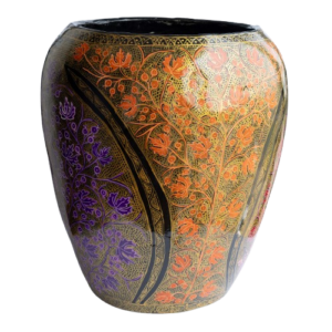 Hand-Painted Eco-Paper Floral Vase