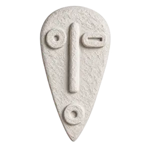 Modern Abstract Face Mask Sculpture