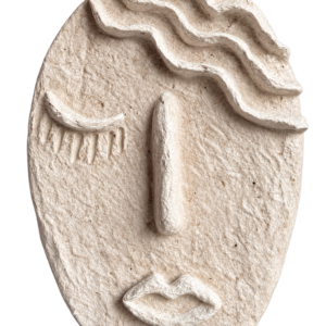 Textured Abstract Face Mask Sculpture